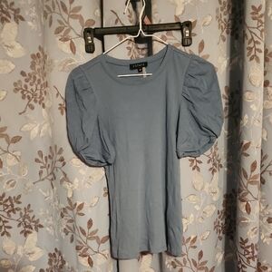 1. State Women's Blue Puff Sleeve Blouse
